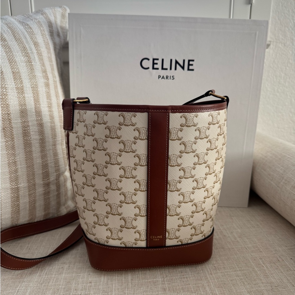 Celine Brown and Cream Women's Bag
